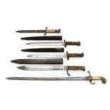 A group of four bayonets,
