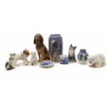 A collection of Royal Copenhagen porcelain figures,