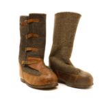 A pair of German WWII winter over boots,