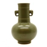 A Chinese tea-dust glazed vase,