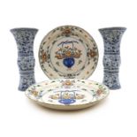 A pair of Delft porcelain plates