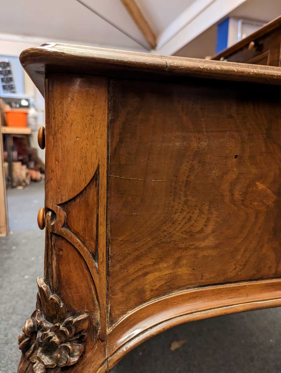 A Victorian walnut writing desk, - Image 16 of 40