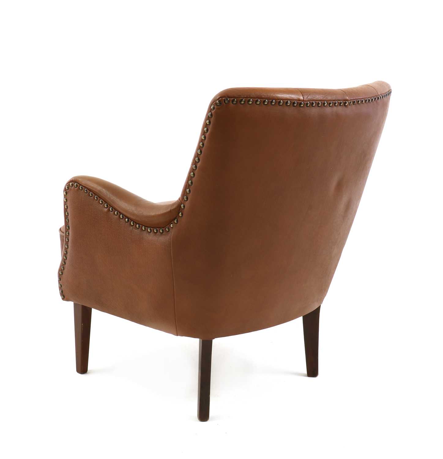 A Danish leather club chair, - Image 2 of 4