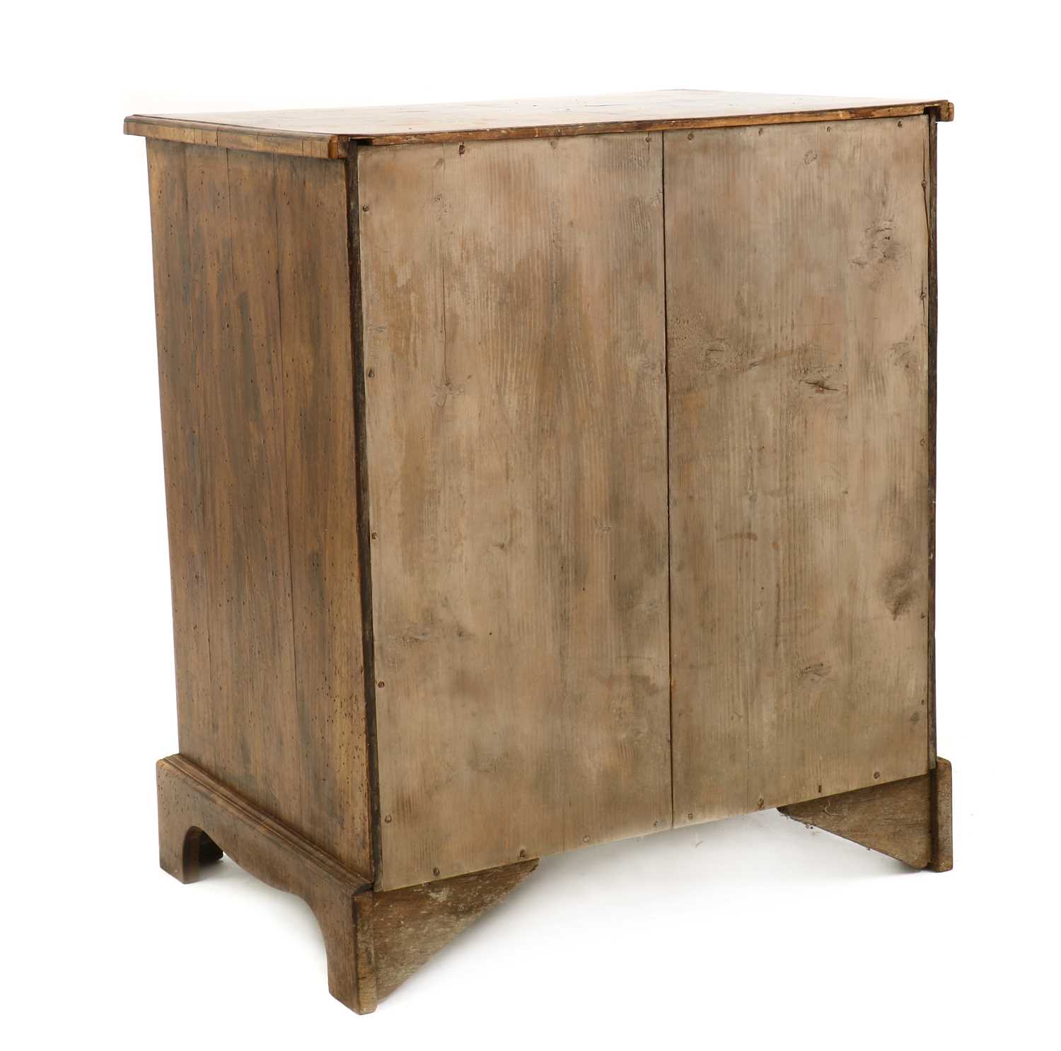A George I style strung walnut kneehole desk, - Image 3 of 4