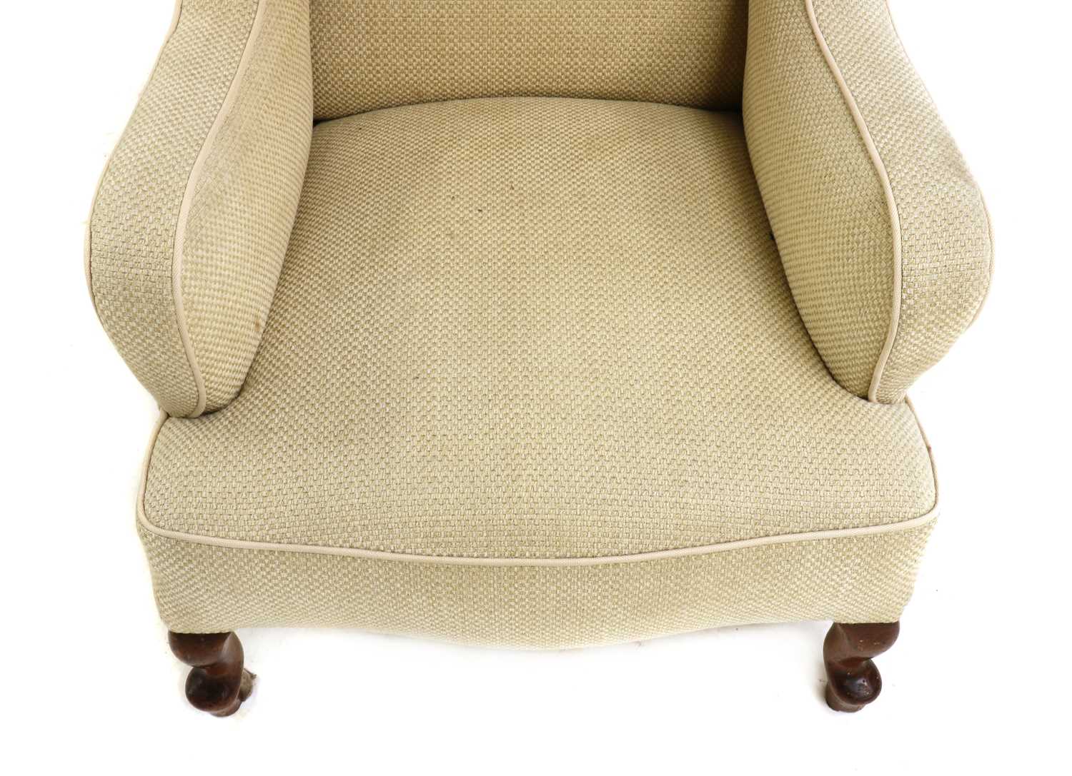 A Victorian wing armchair, - Image 3 of 4