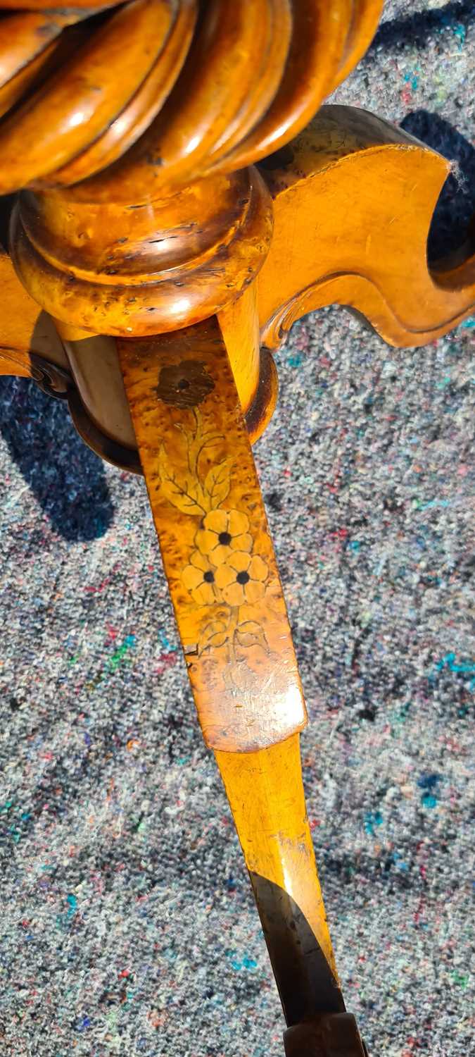 A Victorian bird's eye maple tripod table, - Image 27 of 27