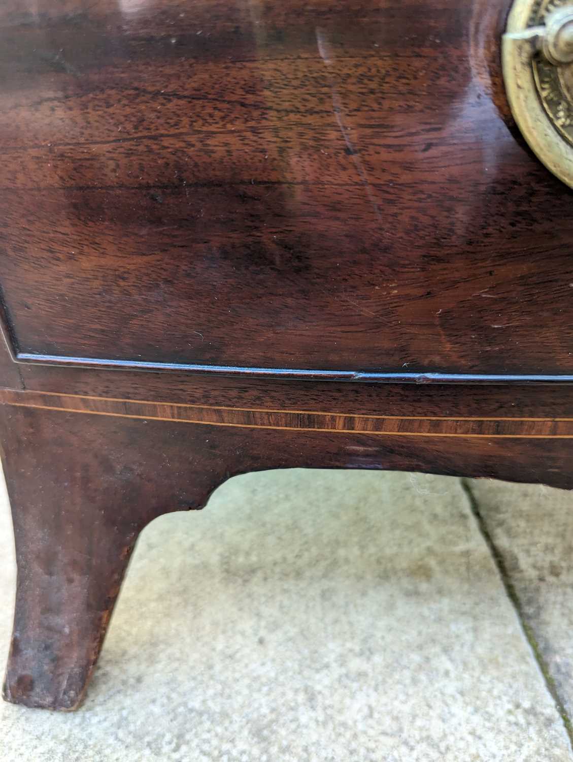 A Regency mahogany bachelor's bow front chest of drawers - Image 66 of 68