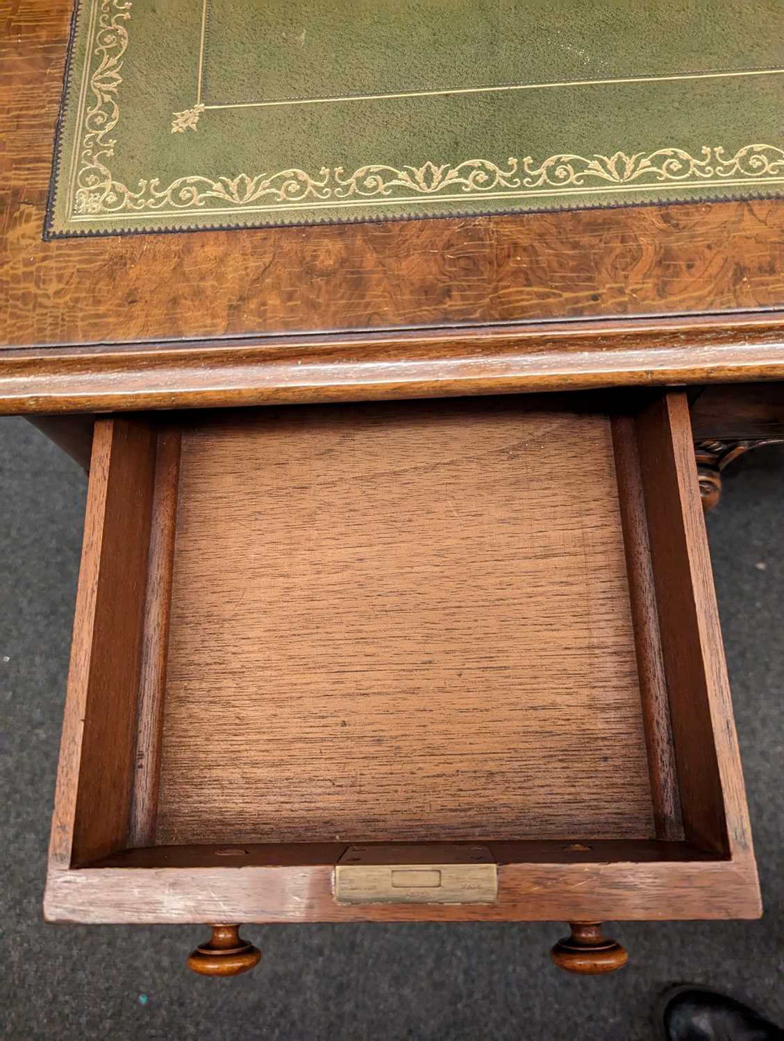 A Victorian walnut writing desk, - Image 25 of 40