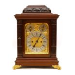 A George II-style mahogany mantel clock by John Walker of London