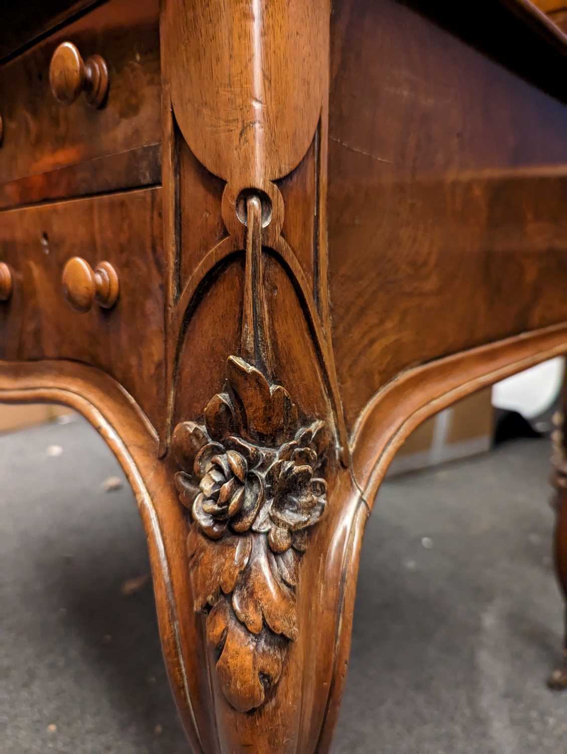 A Victorian walnut writing desk, - Image 17 of 40