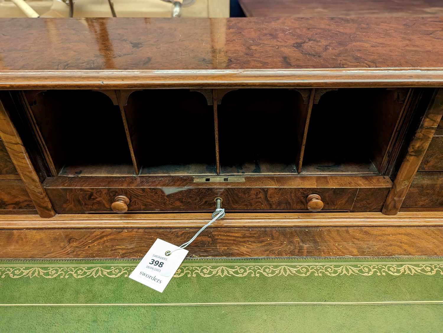 A Victorian walnut writing desk, - Image 7 of 40