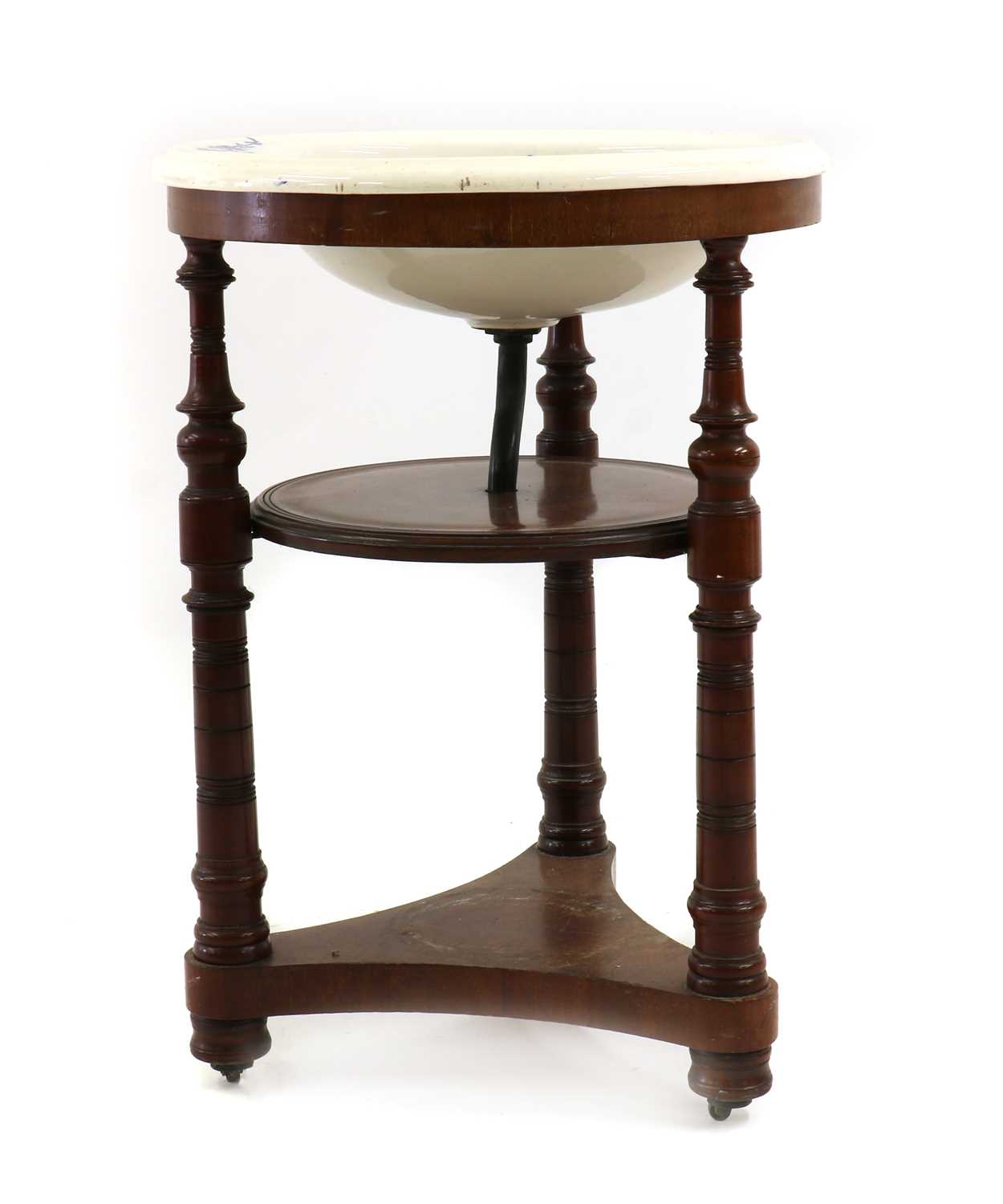 A Victorian mahogany washstand,