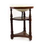 A Victorian mahogany washstand,