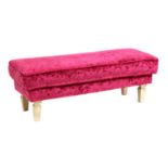 A modern rectangular footstool,