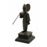 A Japanese bronze figure