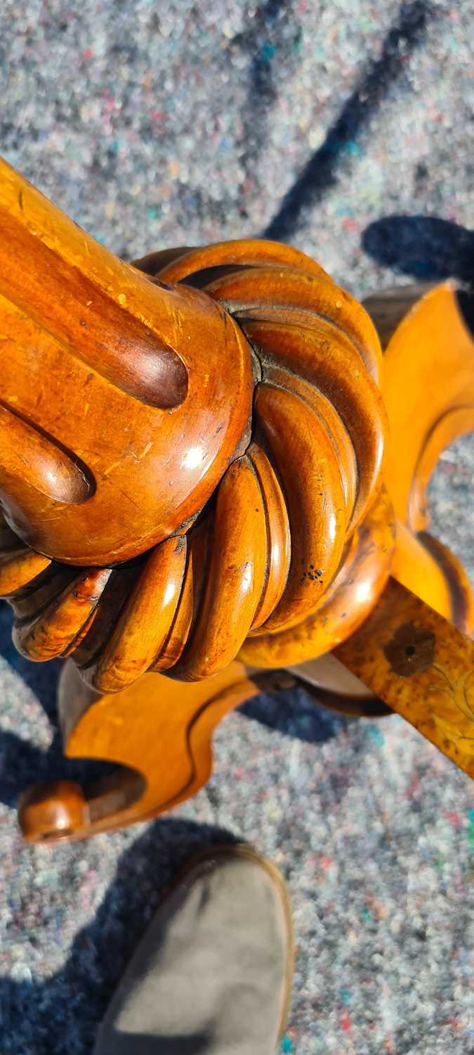 A Victorian bird's eye maple tripod table, - Image 24 of 27