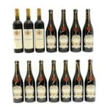 A selection of Italian red wines,