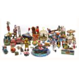 A large collection of tin plate toys,