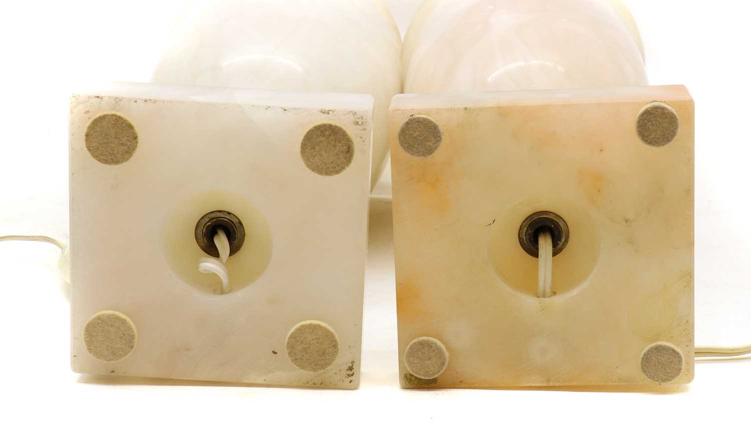 A pair of Italian alabaster urn lamps, - Image 5 of 5