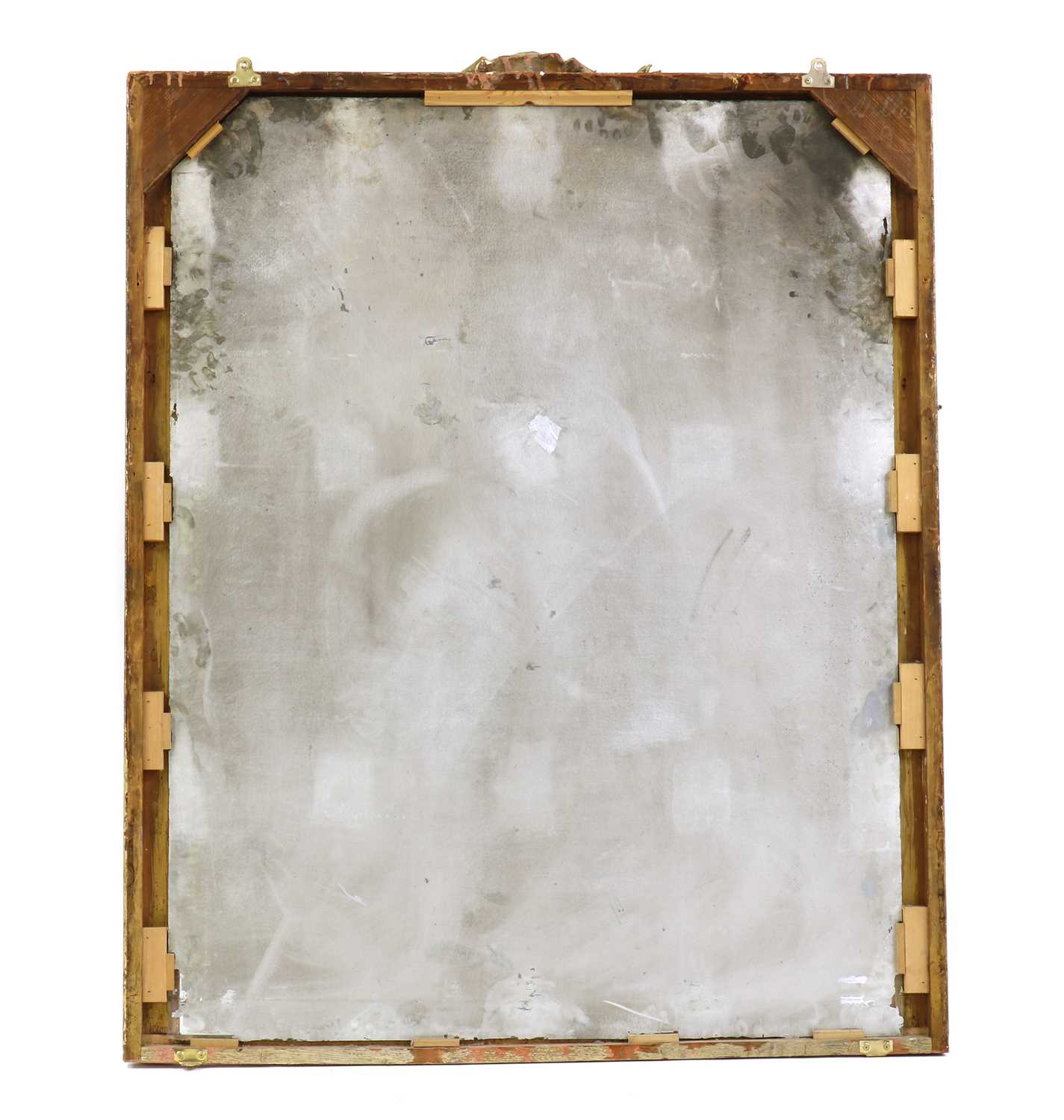 A gesso gold-coloured overmantel mirror, - Image 2 of 2