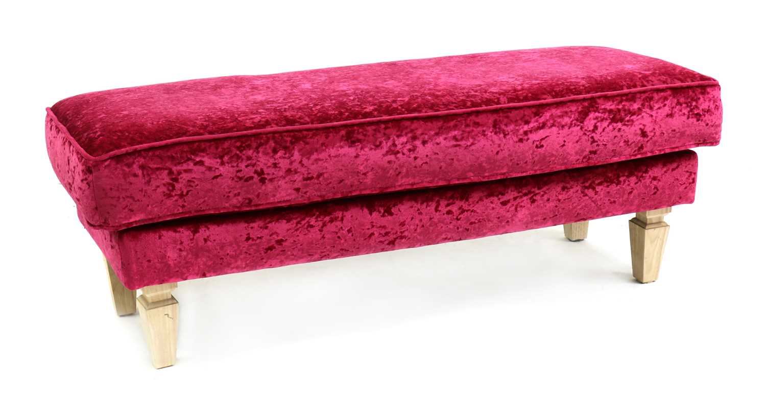 A modern rectangular footstool, - Image 2 of 3