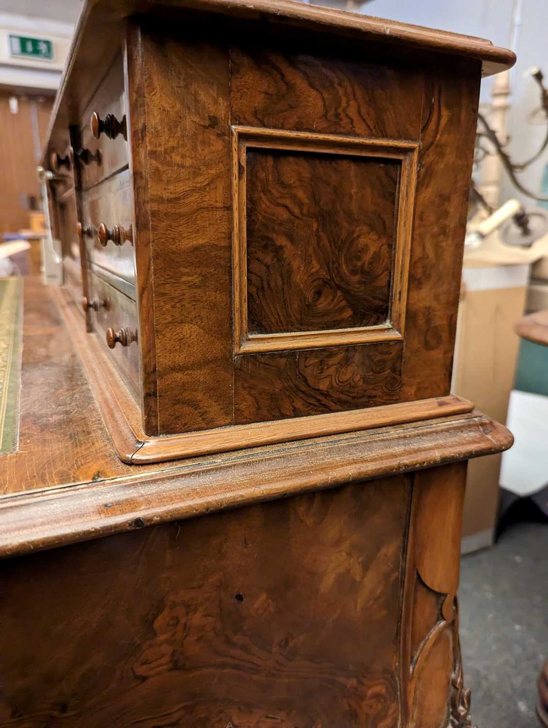 A Victorian walnut writing desk, - Image 18 of 40