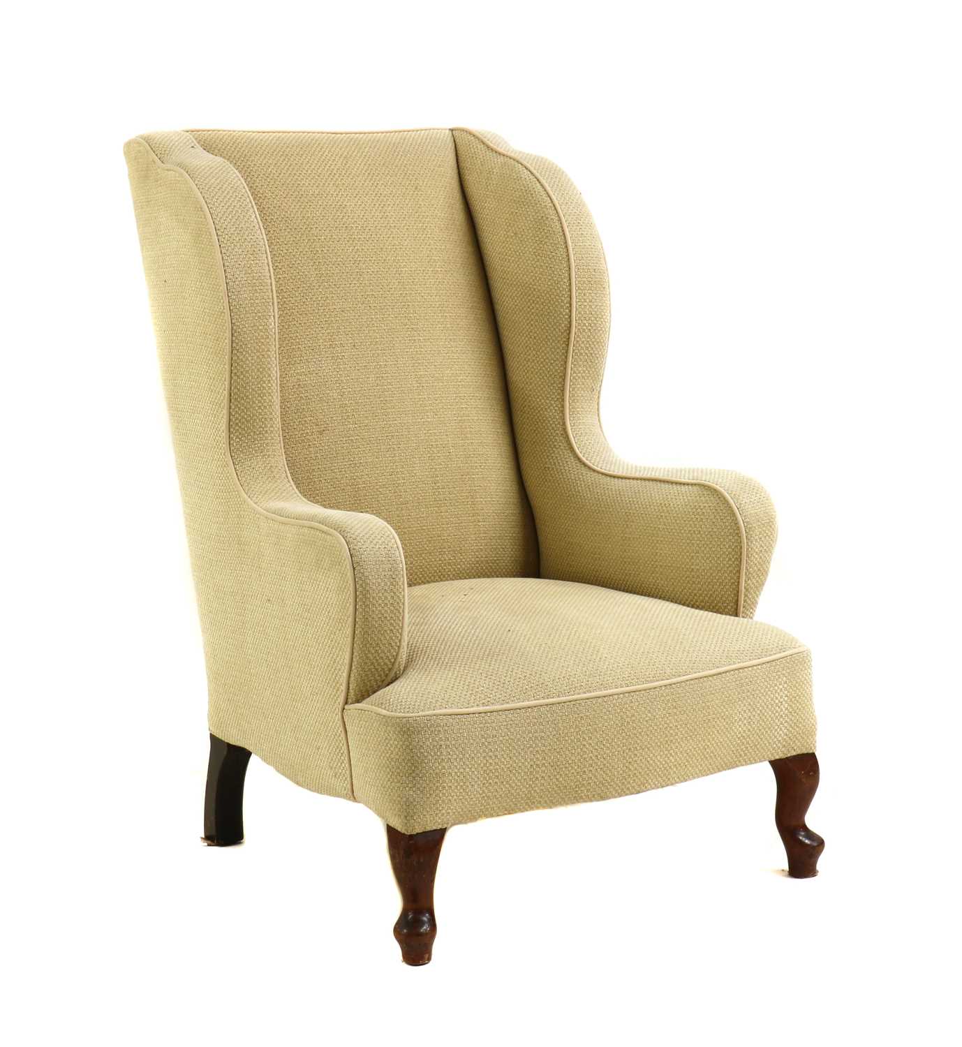 A Victorian wing armchair,
