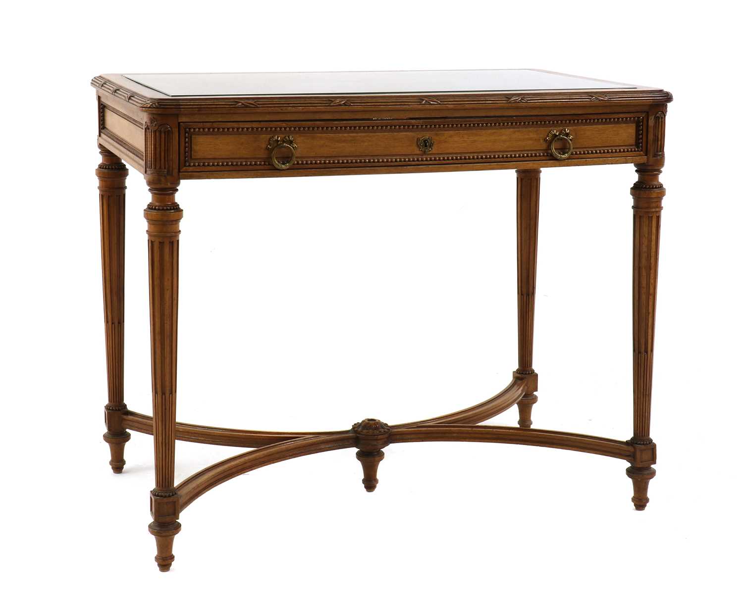 A Louis XVI-style walnut bijouterie table