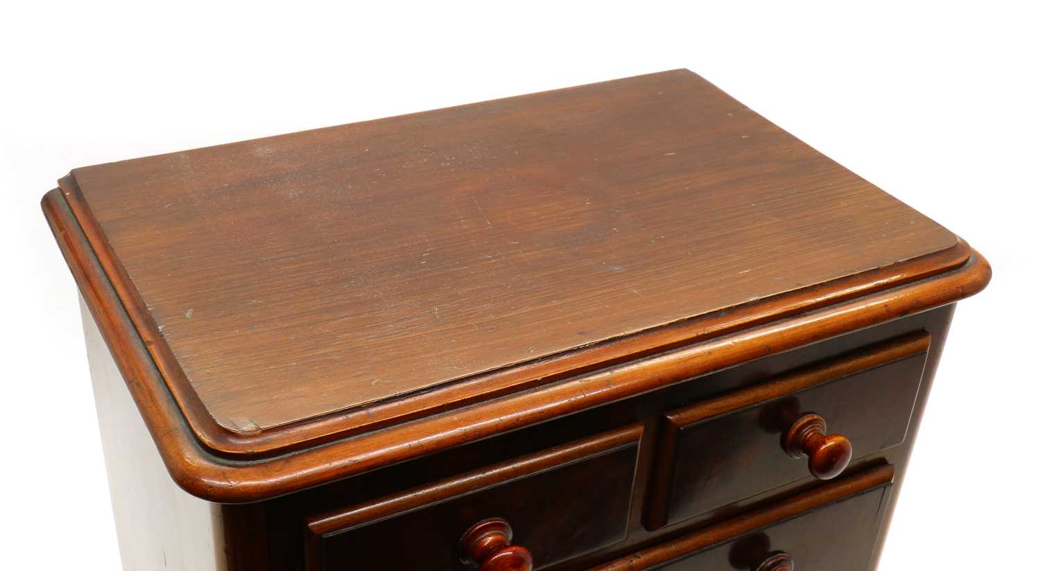 An Edwardian miniature mahogany chest of drawers, - Image 2 of 3