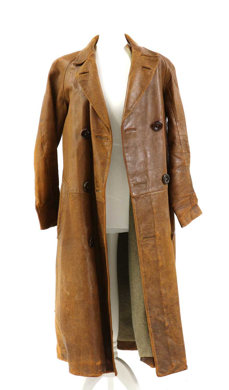 A leather driving coat, - Image 2 of 3