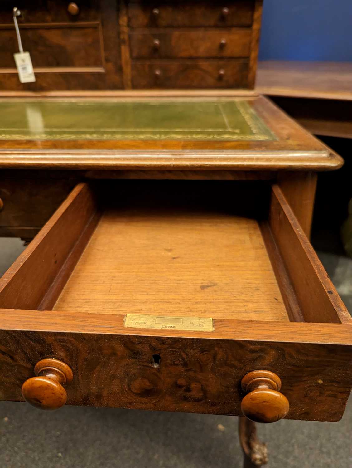 A Victorian walnut writing desk, - Image 23 of 40