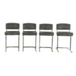 A set of four casino stools,