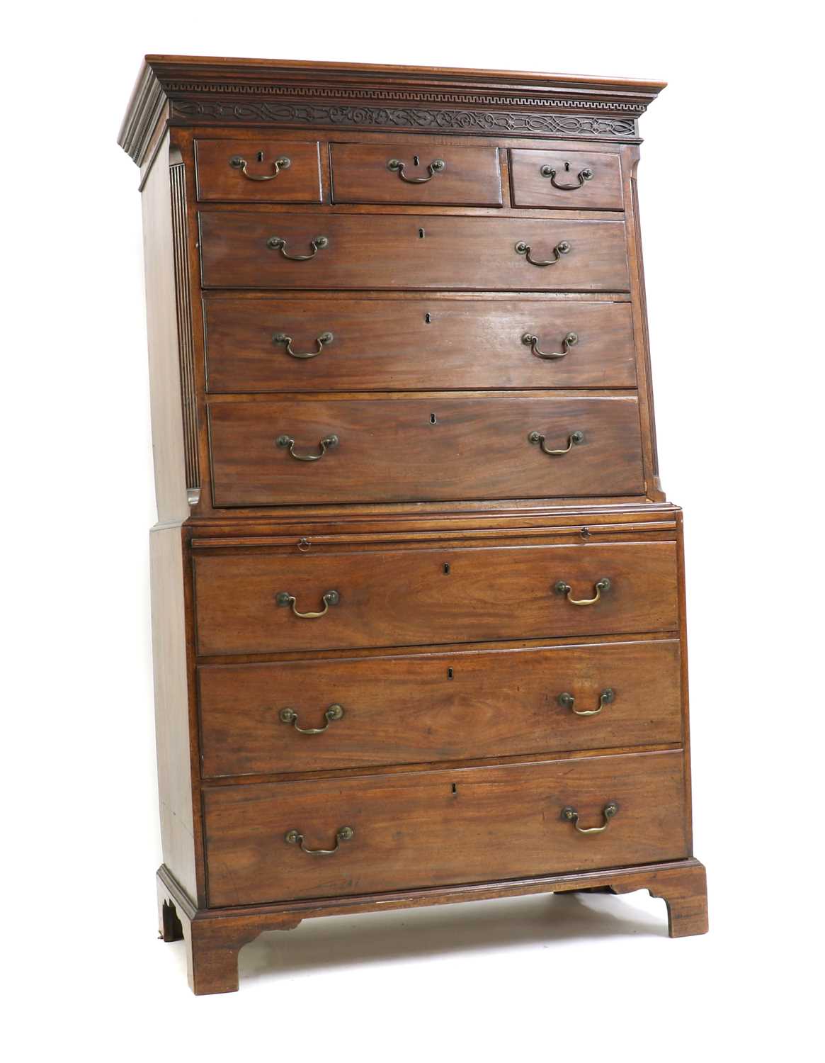 A George III mahogany chest on chest