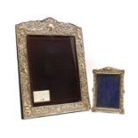 A large silver photograph frame