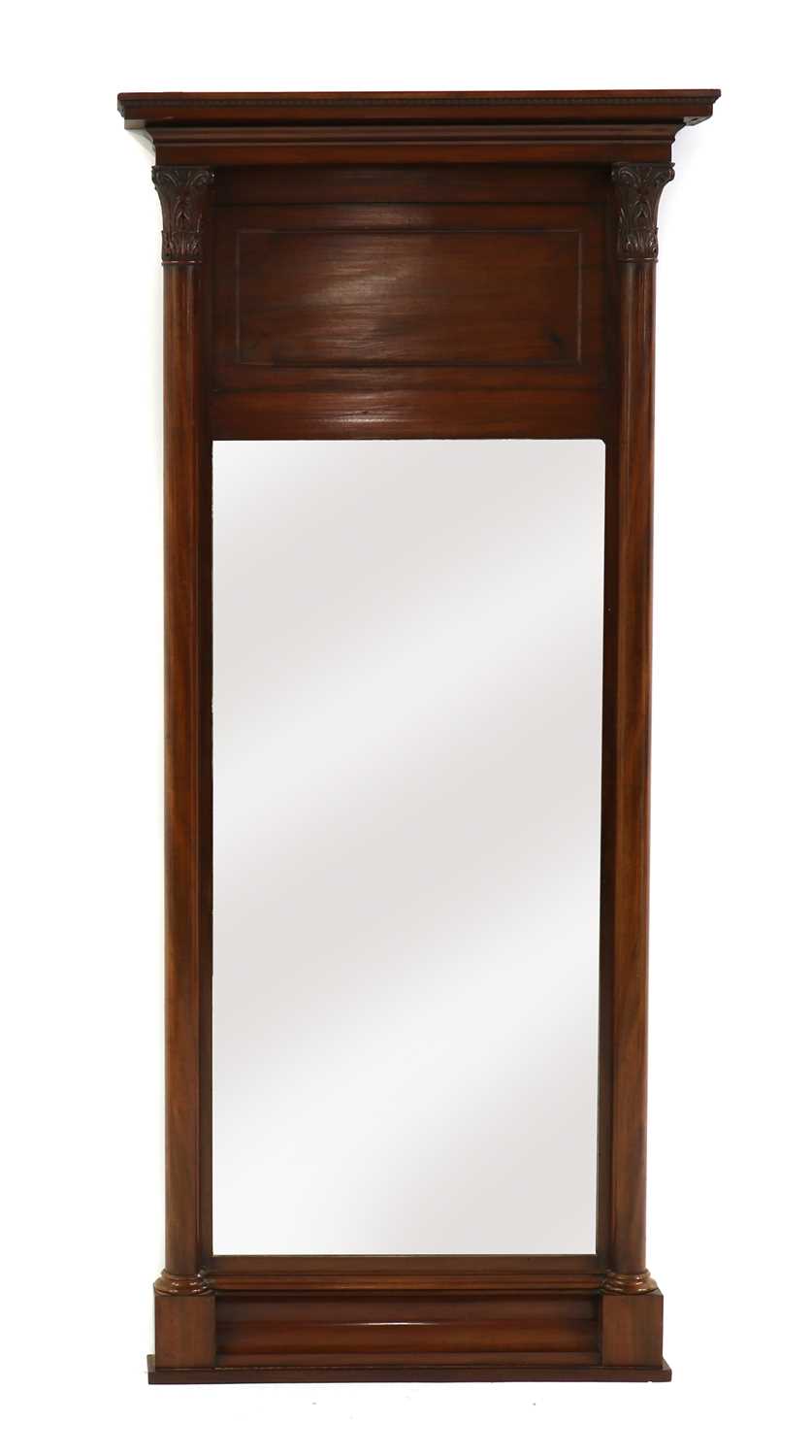 A French mahogany pier mirror