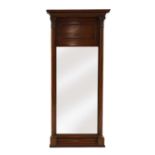 A French mahogany pier mirror