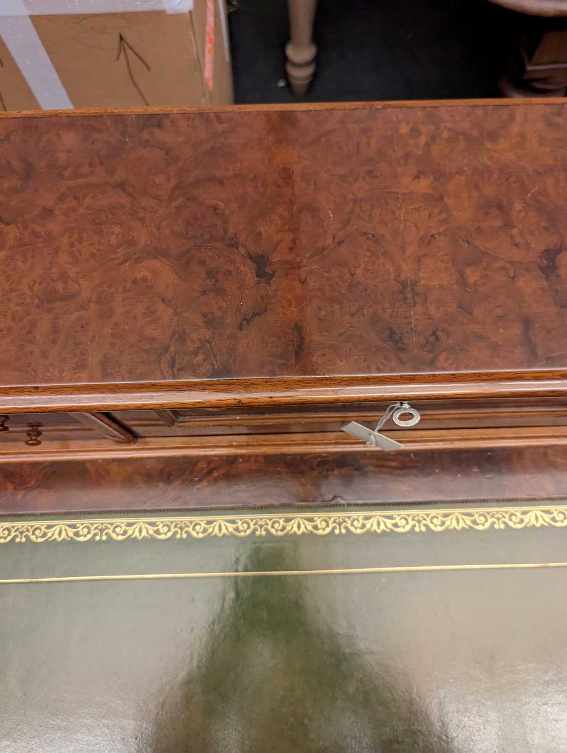 A Victorian walnut writing desk, - Image 22 of 40