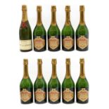 Assorted sparkling wines and champagne,