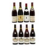 Assorted Burgundy and Rhone wines,