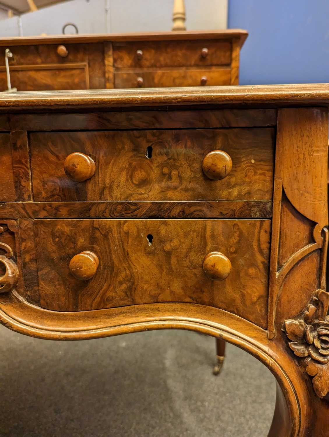 A Victorian walnut writing desk, - Image 39 of 40