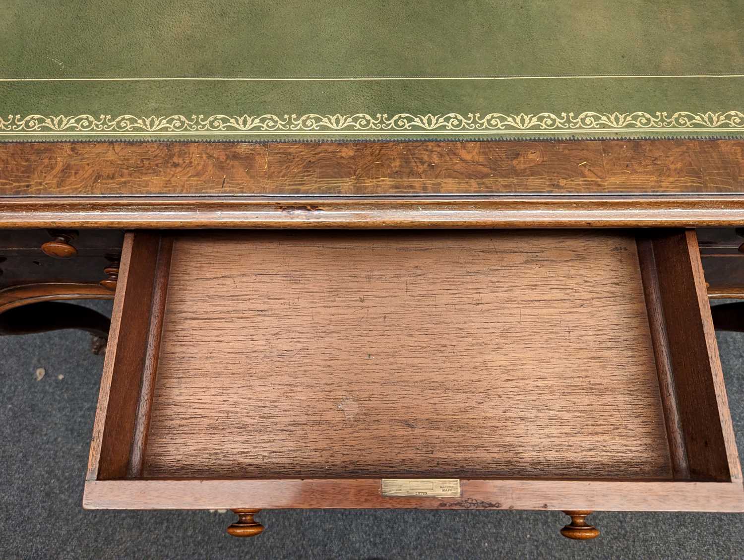 A Victorian walnut writing desk, - Image 40 of 40