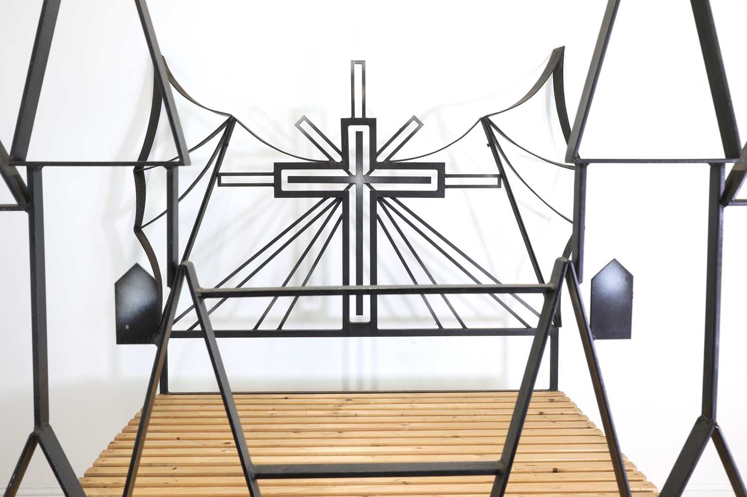 A Gothic-style 'Rock Star' wrought iron bed frame, - Image 3 of 6