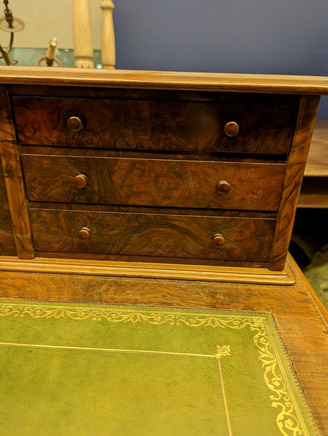 A Victorian walnut writing desk, - Image 19 of 40