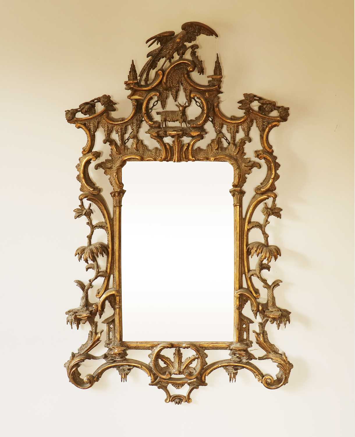 A carved giltwood pier glass in the manner of Thomas Johnson, - Image 3 of 92