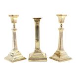 A pair of silver candlesticks