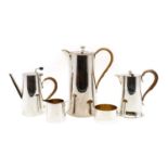 An Elkington silver plated bachelor's coffee set,