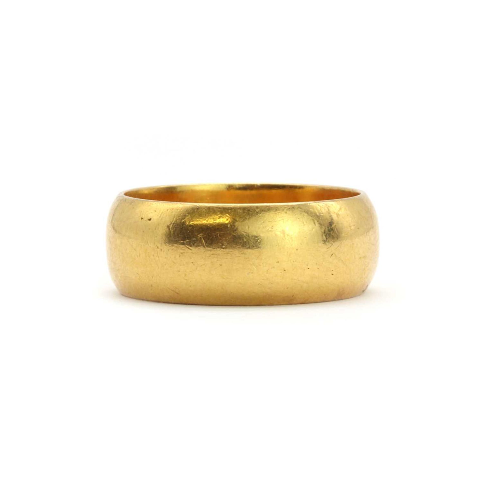 A 22ct gold wedding ring, - Image 2 of 2