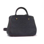 Louis Vuitton Montaigne navy Empreinte leather bag,