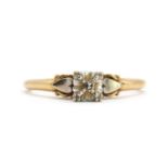 An 18ct gold single stone diamond ring,