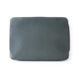 A Louis Vuitton green taiga leather document case,